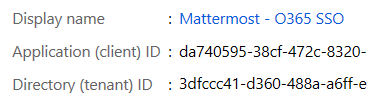 Azure 애플리케이션 및 디렉터리 ID 확인