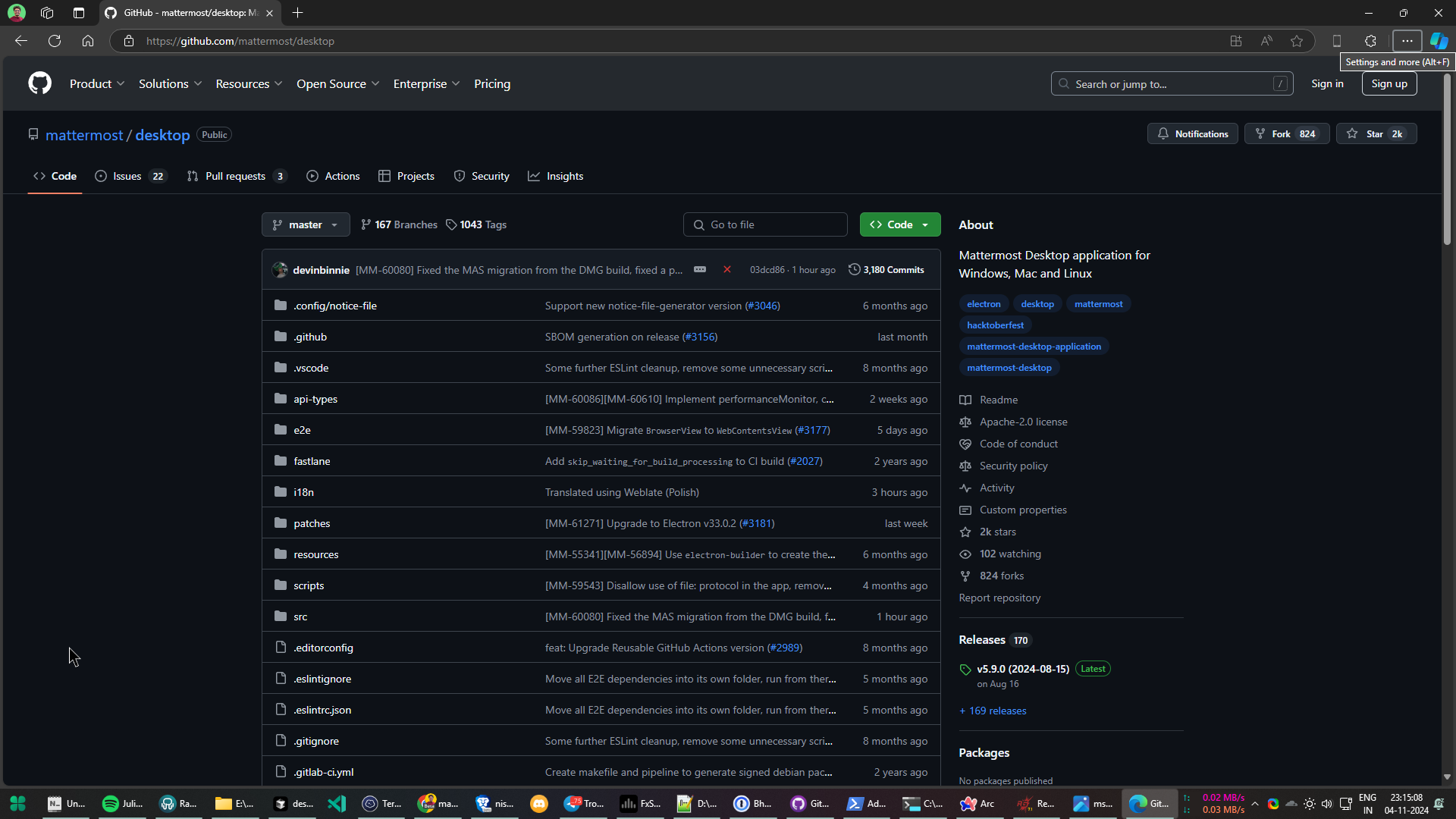 GitHub의 mattermost/desktop 저장소로 이동합니다.